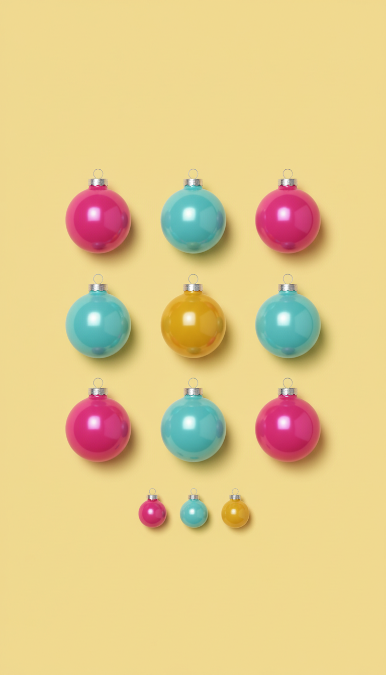 Set de esferas de vidrio Bubblegum Berry
