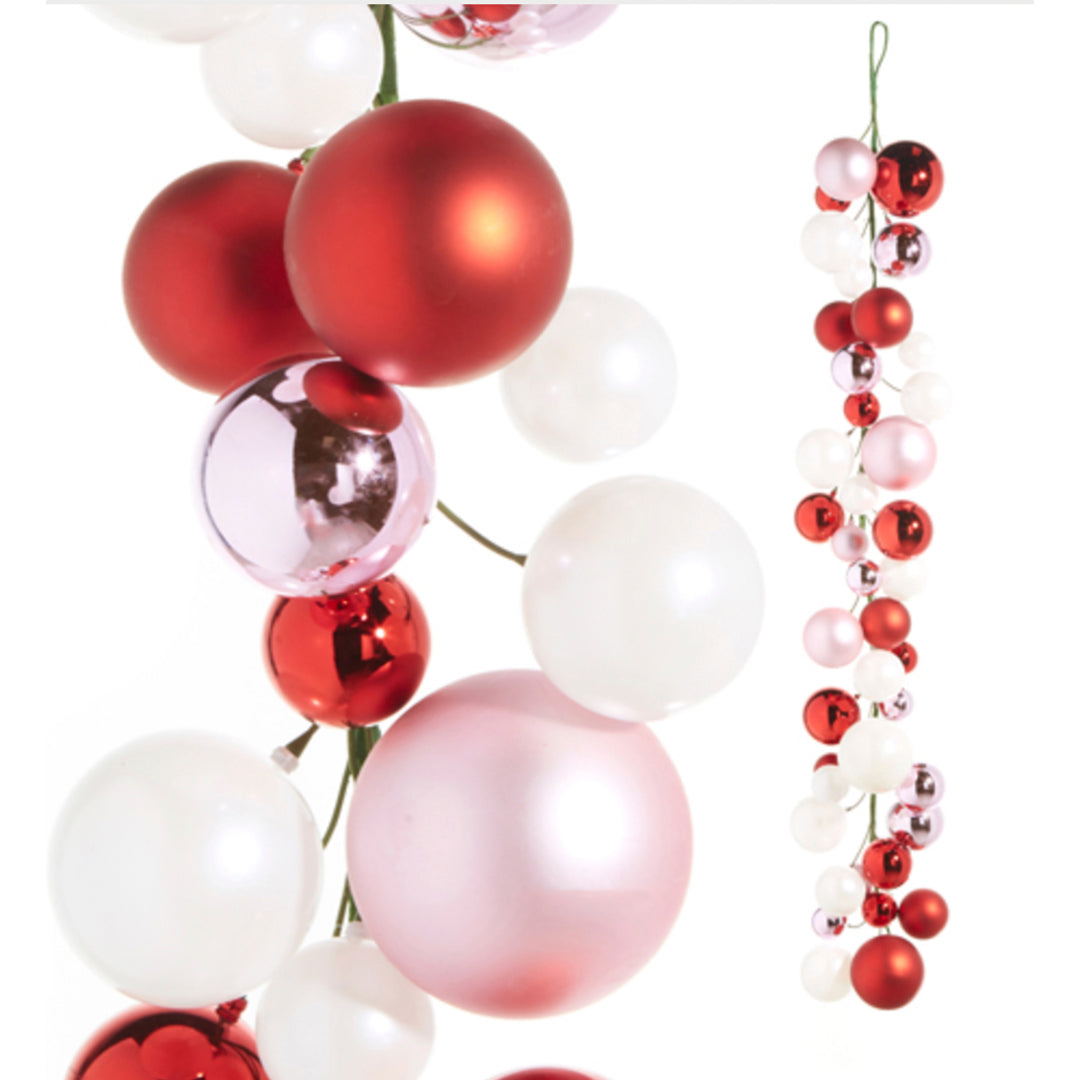 PINK RED BALL GARLAND